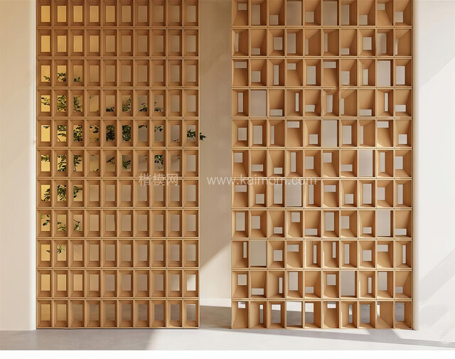 隔断_PU隔断_水泥空心砖Su模型下载-1