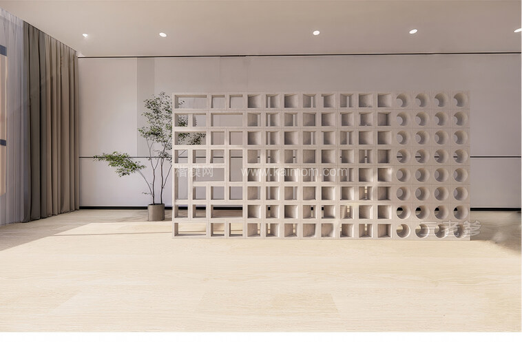 隔断_PU隔断_水泥空心砖Su模型下载-1