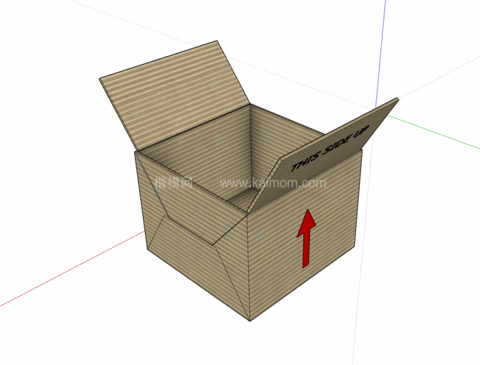 纸箱_木箱_包装盒SU模型下载-1