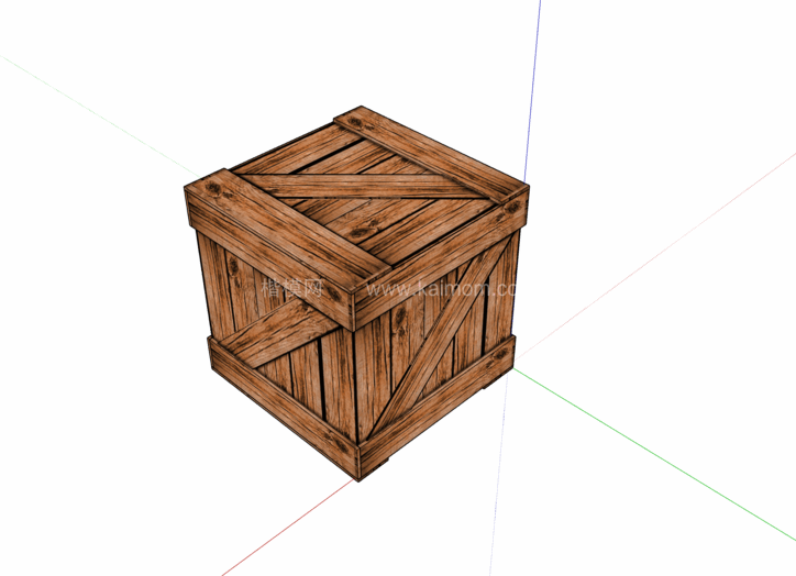 纸箱_木箱_包装盒SU模型下载-1