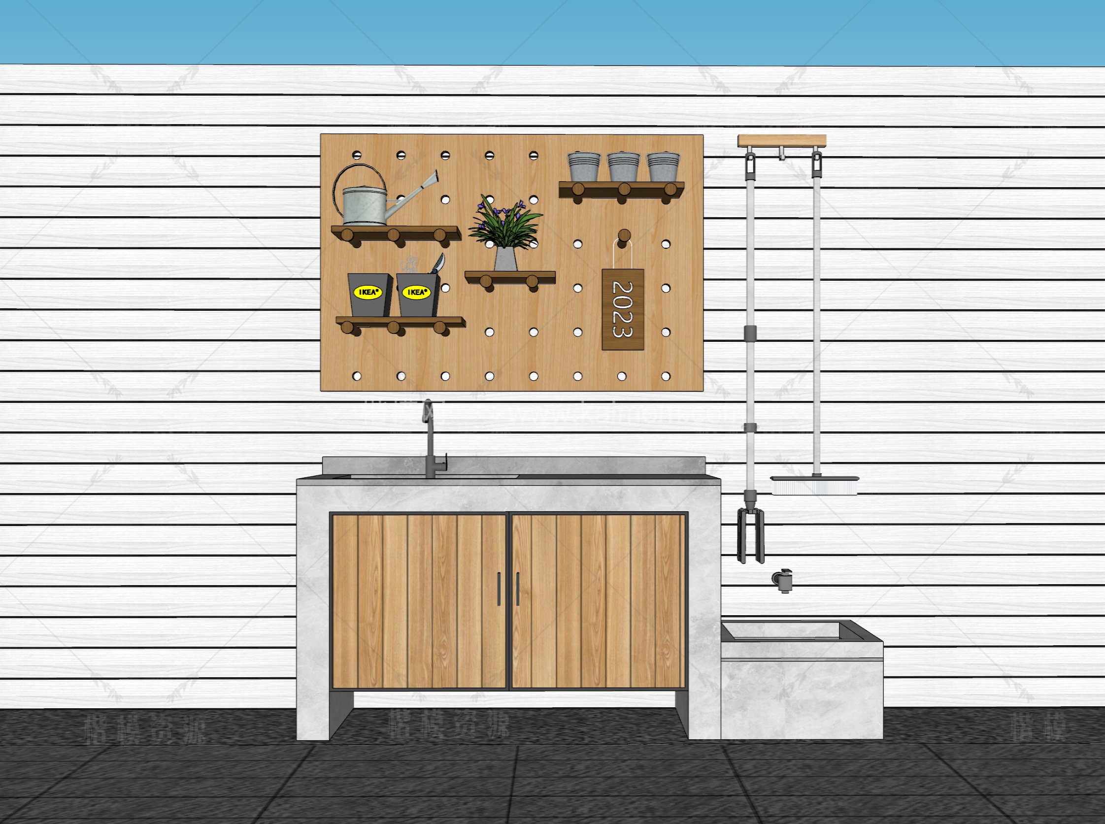 老虎钳_手电钻_五金工具SU模型下载-1