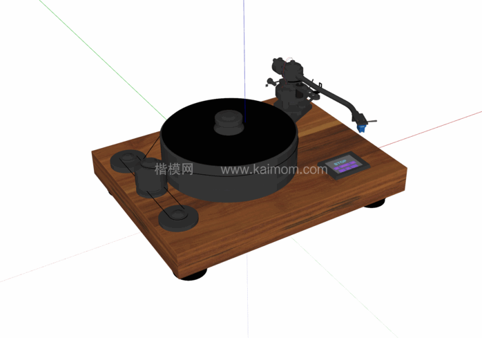 唱片_唱片机SU模型下载-1
