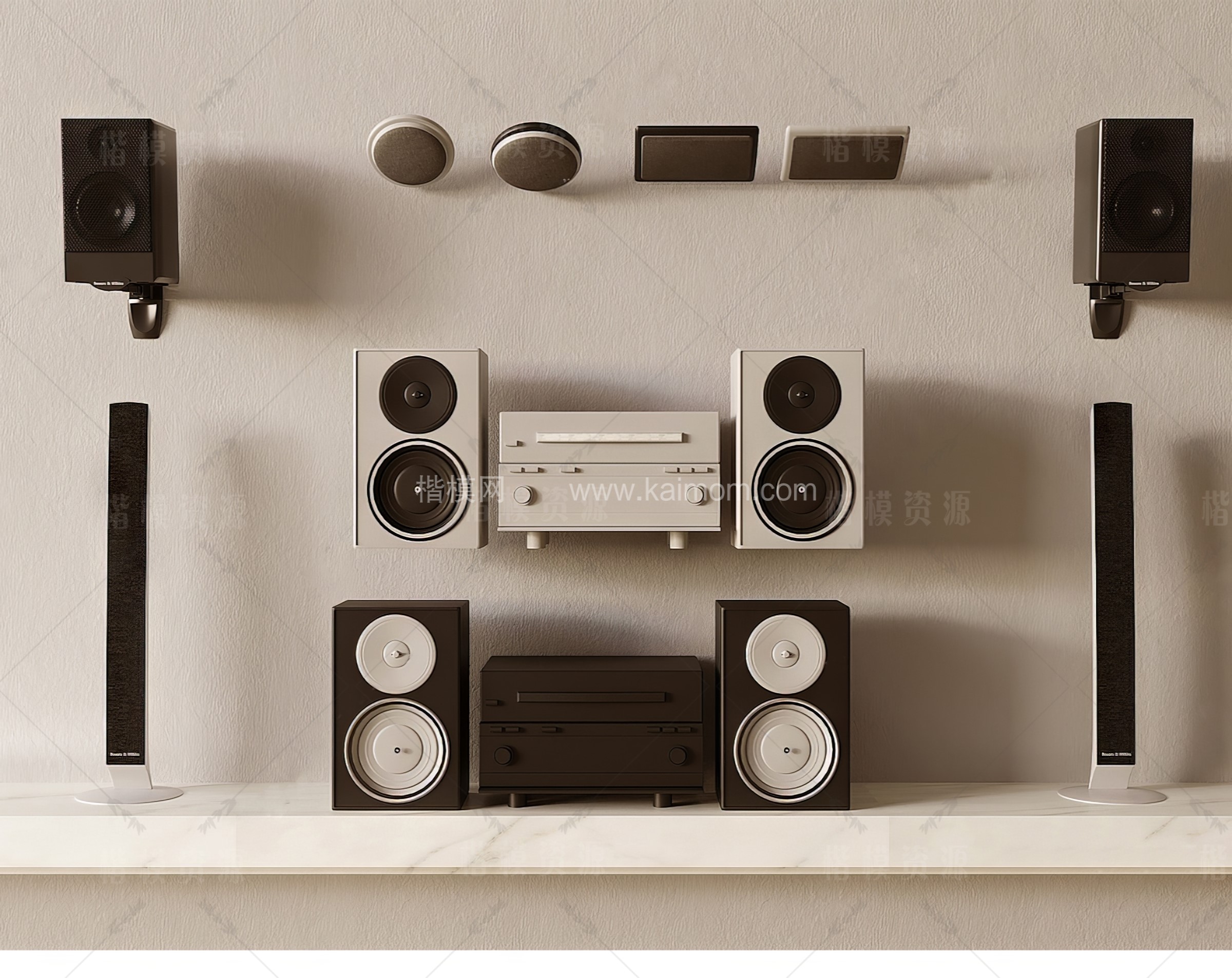 音响_喇叭SU模型下载-1