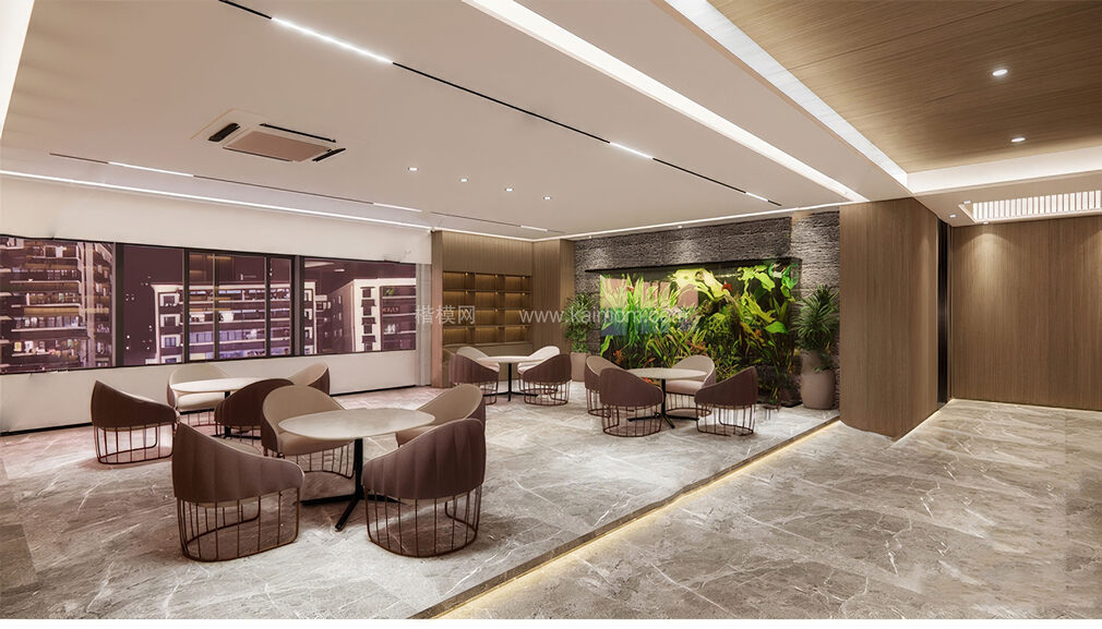 麻将房_棋牌室SU模型下载-2