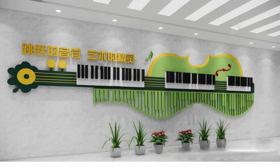文化墙SU模型下载-1