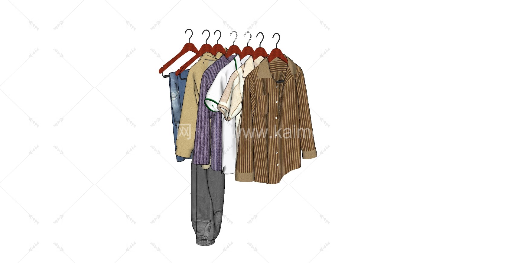 服装 _鞋_帽_包SU模型下载-1