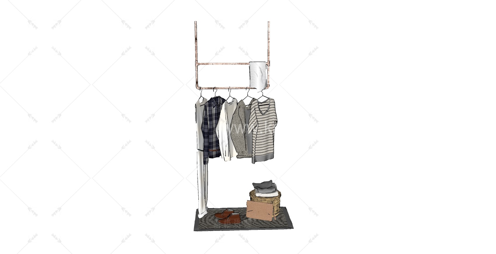 服装 _鞋_帽_包SU模型下载-1