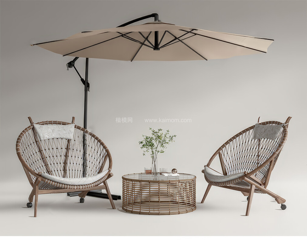 户外家具SU模型下载-1