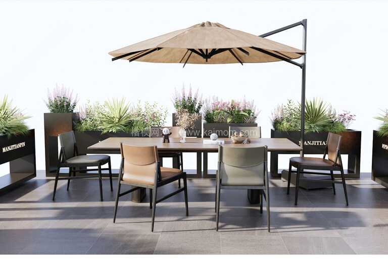 户外家具SU模型下载-1