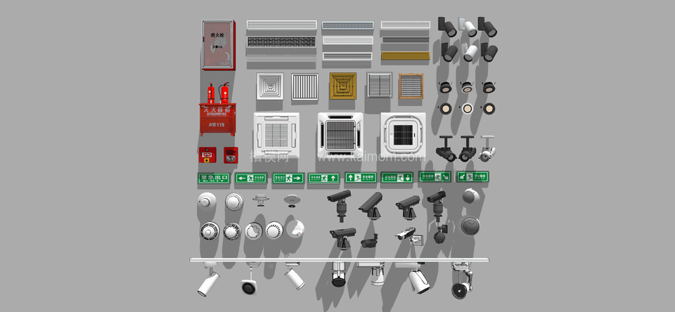 空调SU模型下载-1