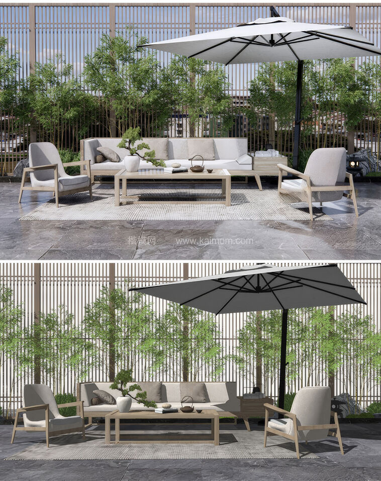 户外家具SU模型下载-1