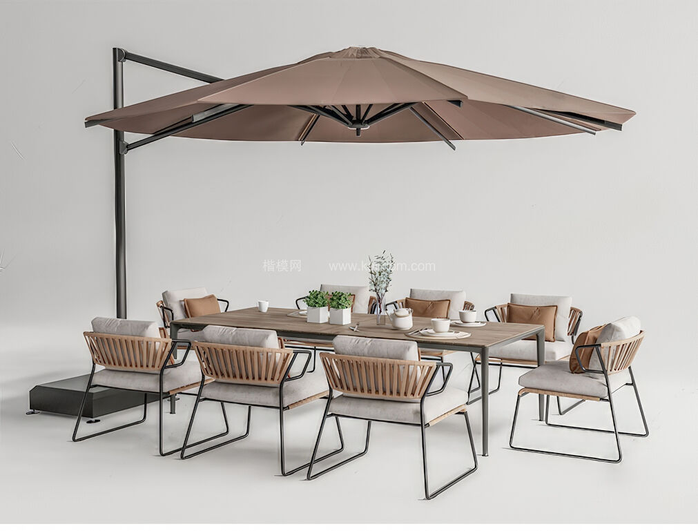 户外家具SU模型下载-1