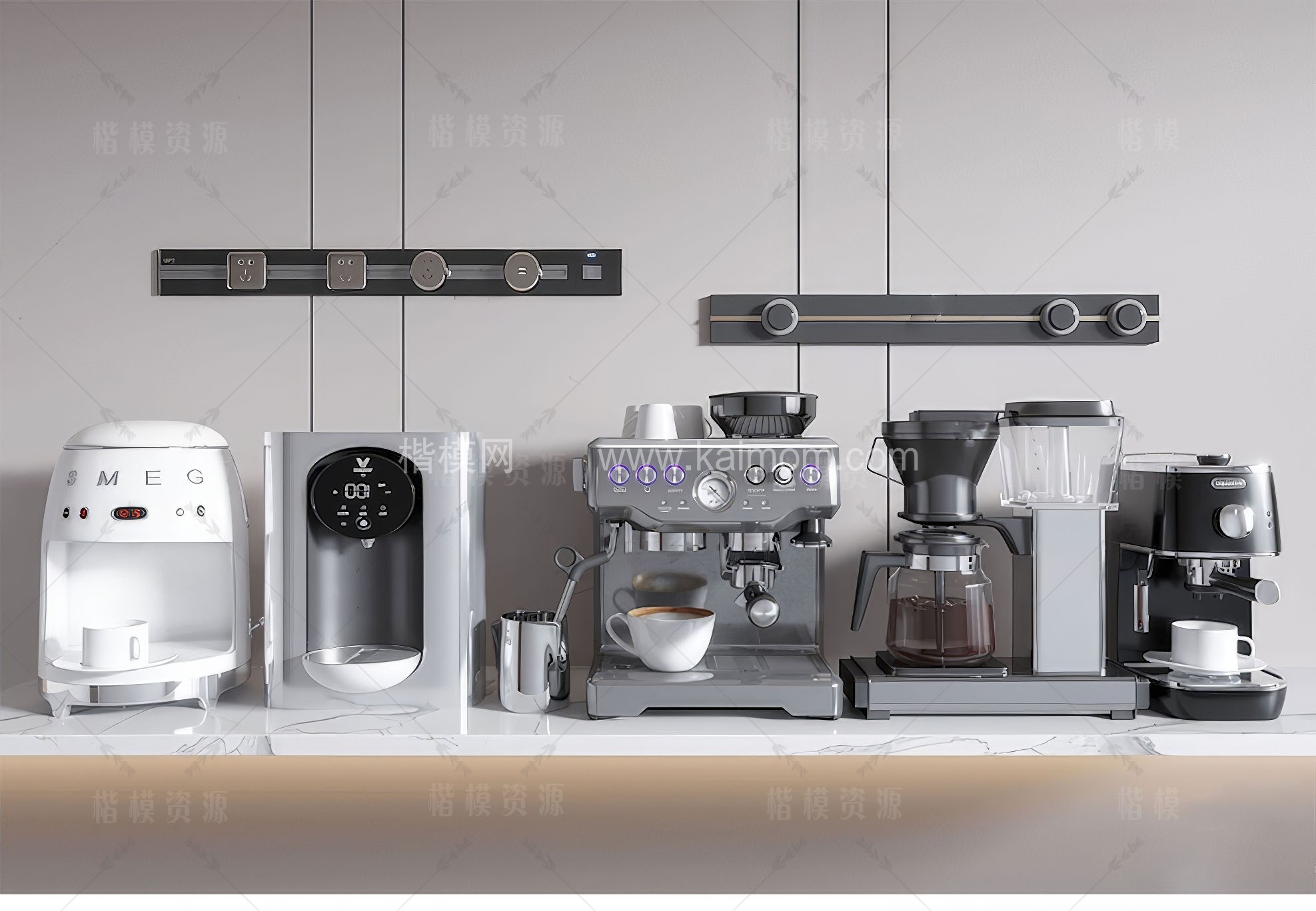 烤箱微波炉消毒柜电饭煲SU模型下载-1