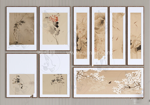 装饰挂画_壁画SU模型下载-1