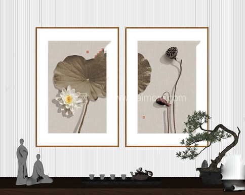 装饰挂画_壁画SU模型下载-1