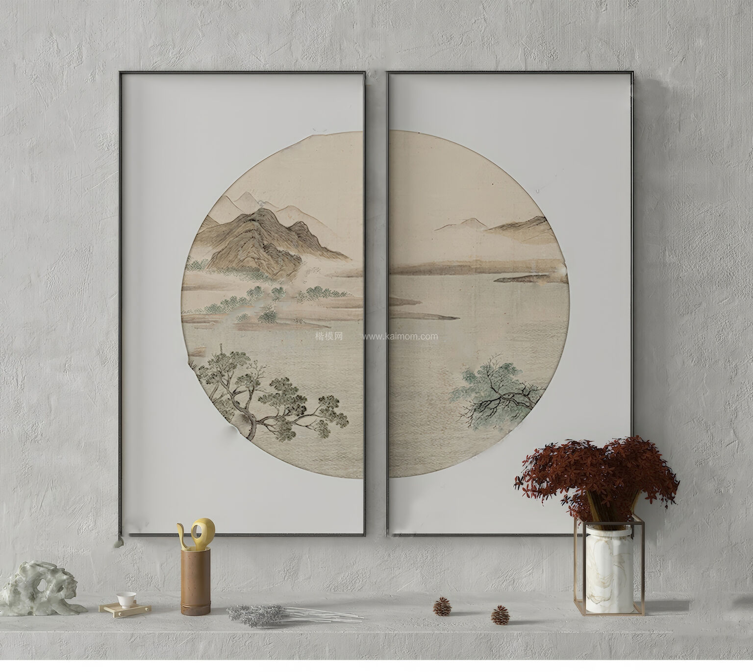 装饰挂画_壁画SU模型下载-1