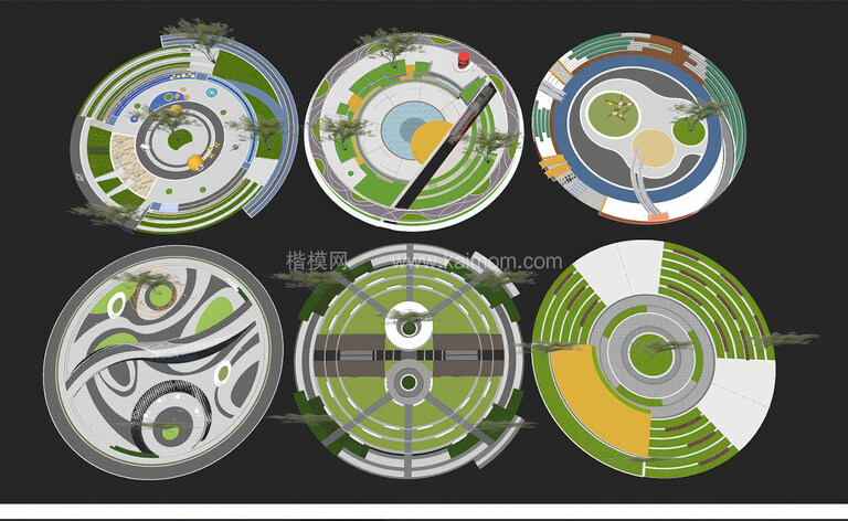 公园景观节点SU模型下载-1