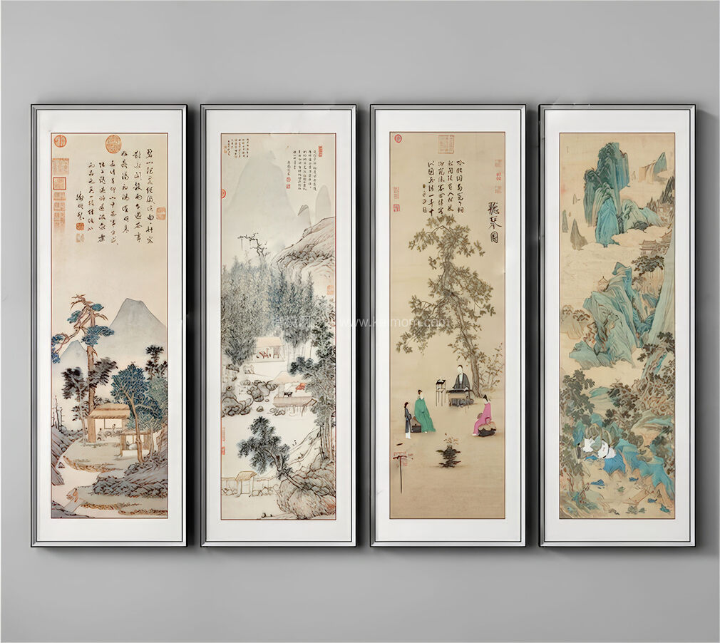装饰挂画_壁画SU模型下载-1