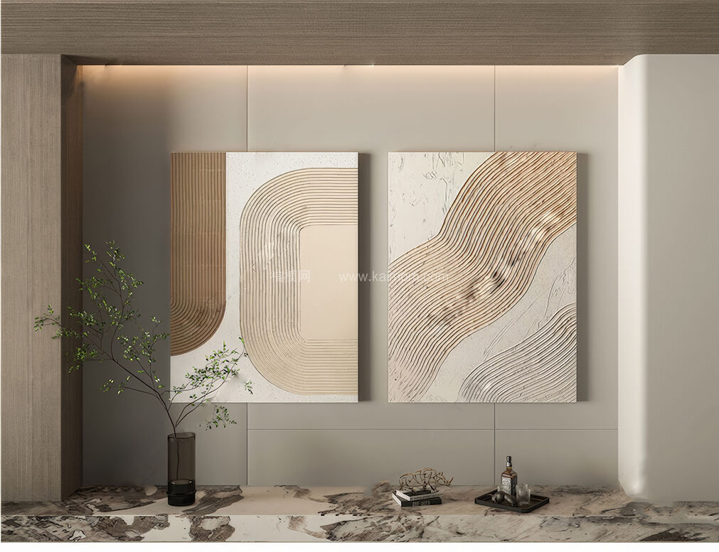 装饰挂画_壁画SU模型下载-1