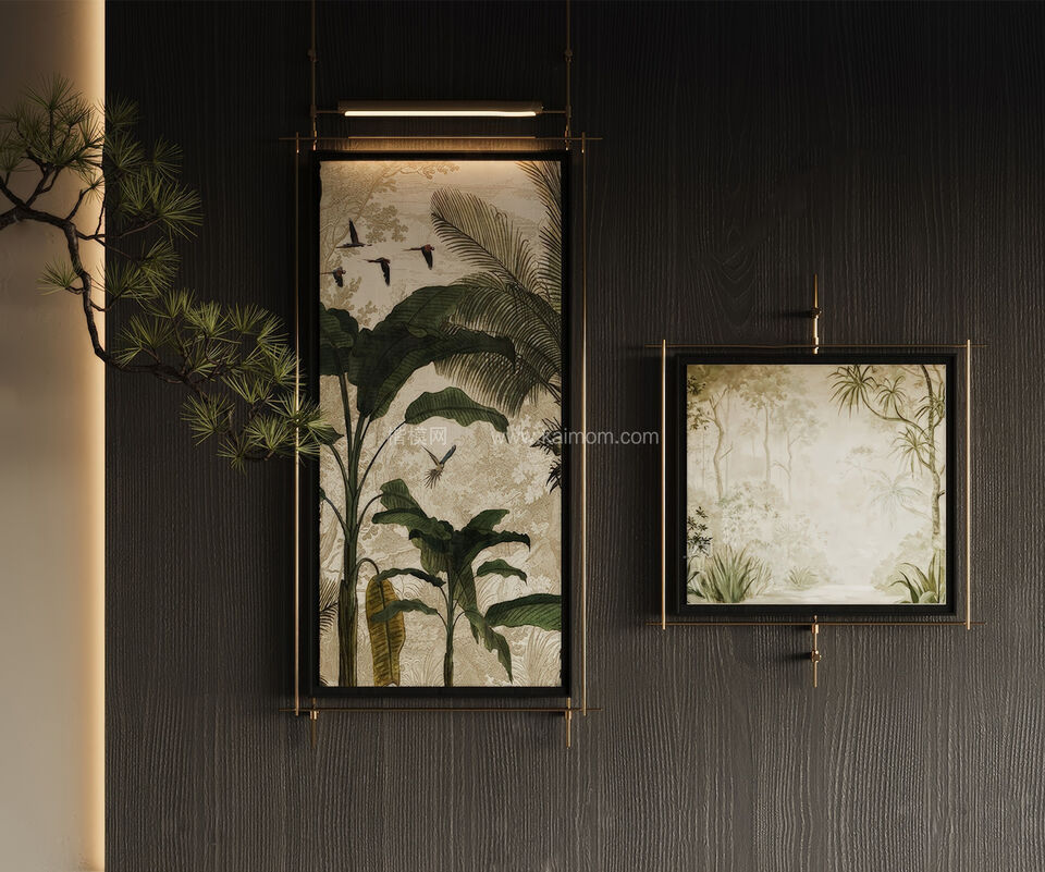 装饰挂画_壁画SU模型下载-1