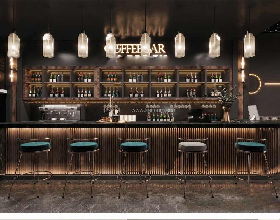 餐馆吧台_水吧台SU模型下载-1