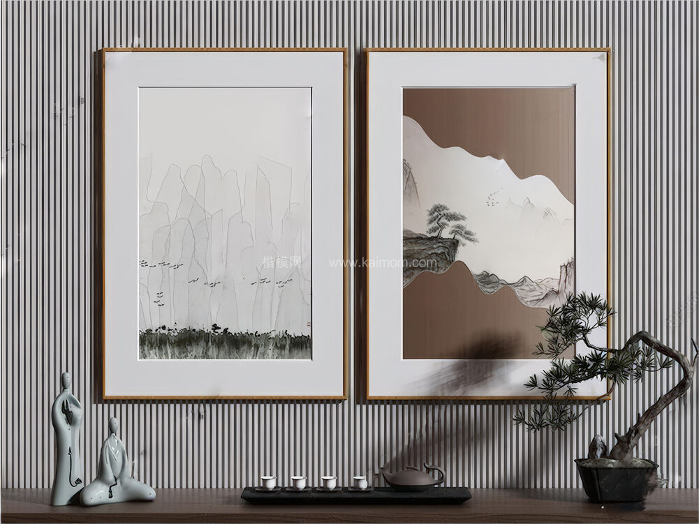 装饰挂画_壁画SU模型下载-1