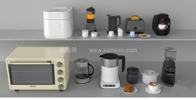 烤箱微波炉消毒柜电饭煲SU模型下载-1