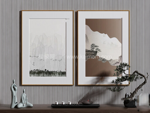 装饰挂画_壁画SU模型下载-2
