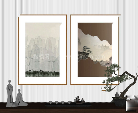 装饰挂画_壁画SU模型下载-1