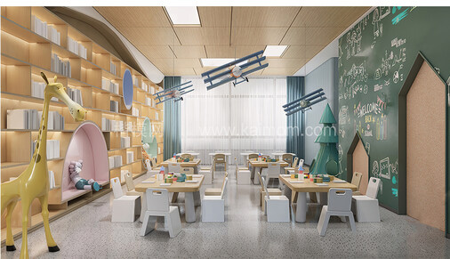 幼儿园早教SU模型下载-1