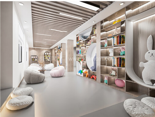 幼儿园早教SU模型下载-1