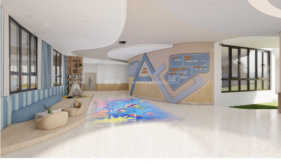 幼儿园早教SU模型下载-2