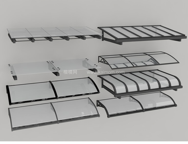 雨篷_遮阳棚su模型下载-1
