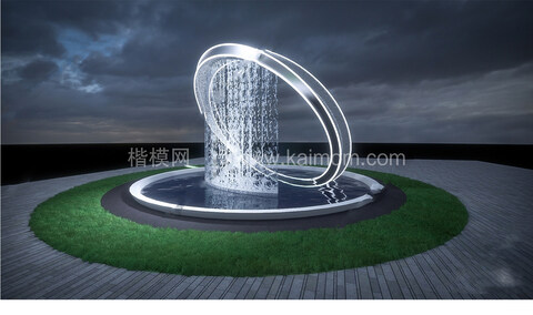 水景雕塑SU模型下载-1