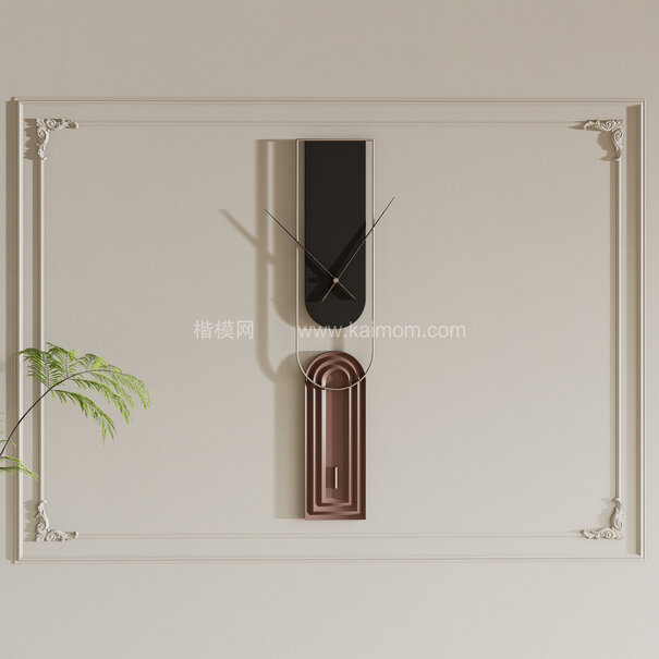 挂钟_钟表SU模型下载-1