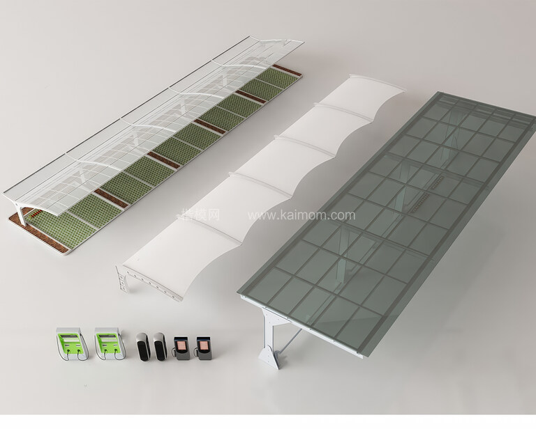 雨篷_遮阳棚su模型下载-1
