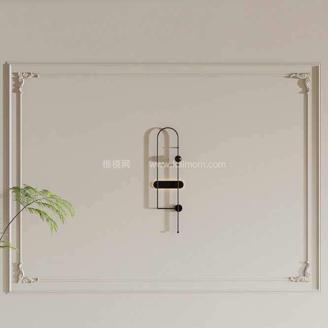 挂钟_钟表SU模型下载-1