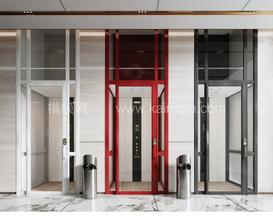 垂直电梯_手扶电梯SU模型下载-2