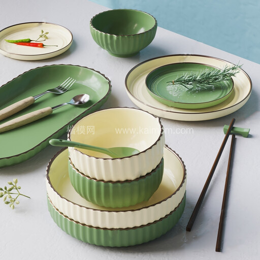 餐具SU模型下载-1