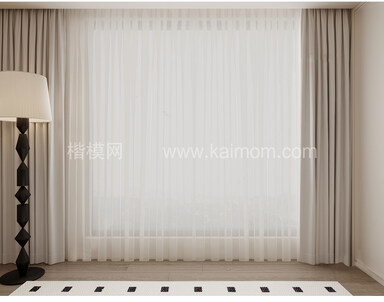 窗帘SU模型下载-2