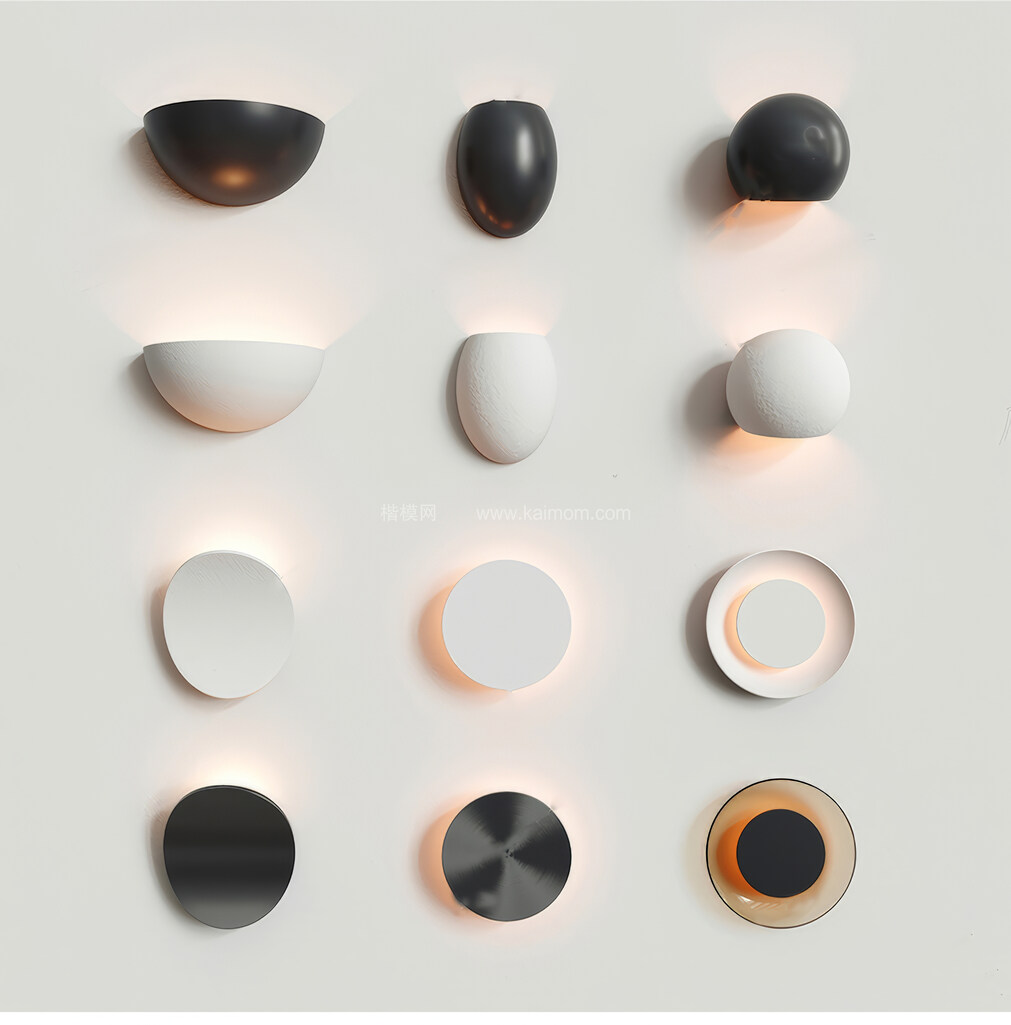 轻奢壁灯SU模型下载-1