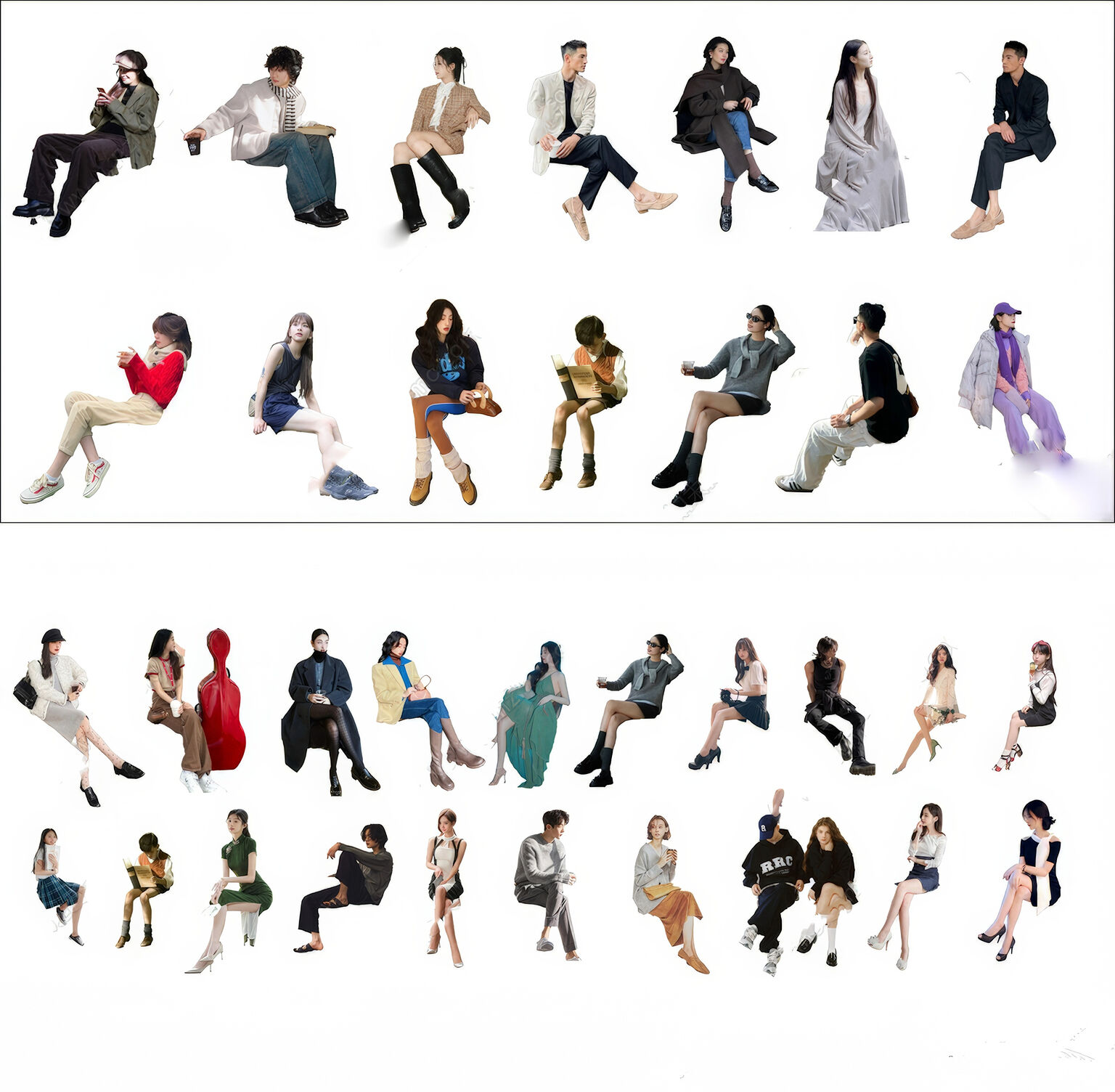 亚洲人物SU模型下载-1