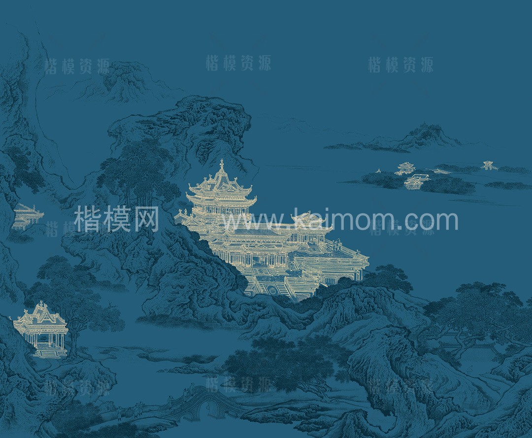 中式壁纸贴图下载-1