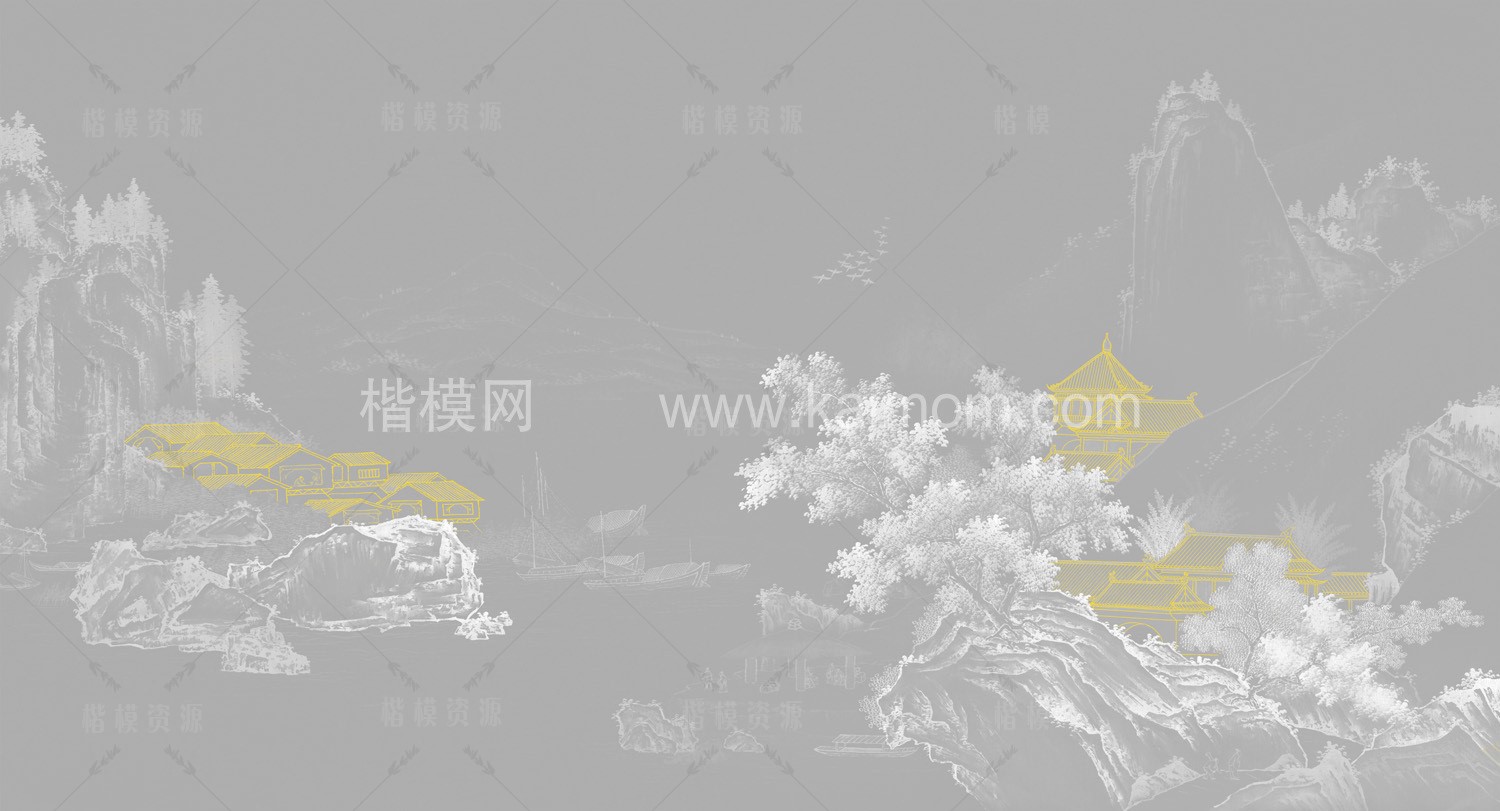 中式壁纸贴图下载-1