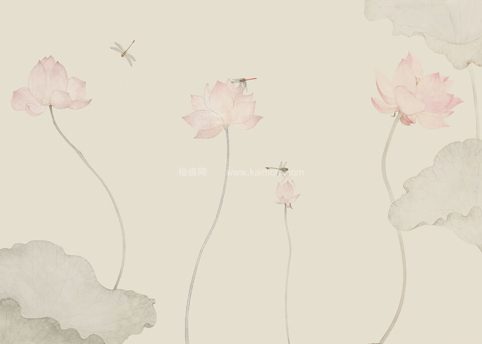 高清壁画_鹤_荷_花鸟贴图下载-1