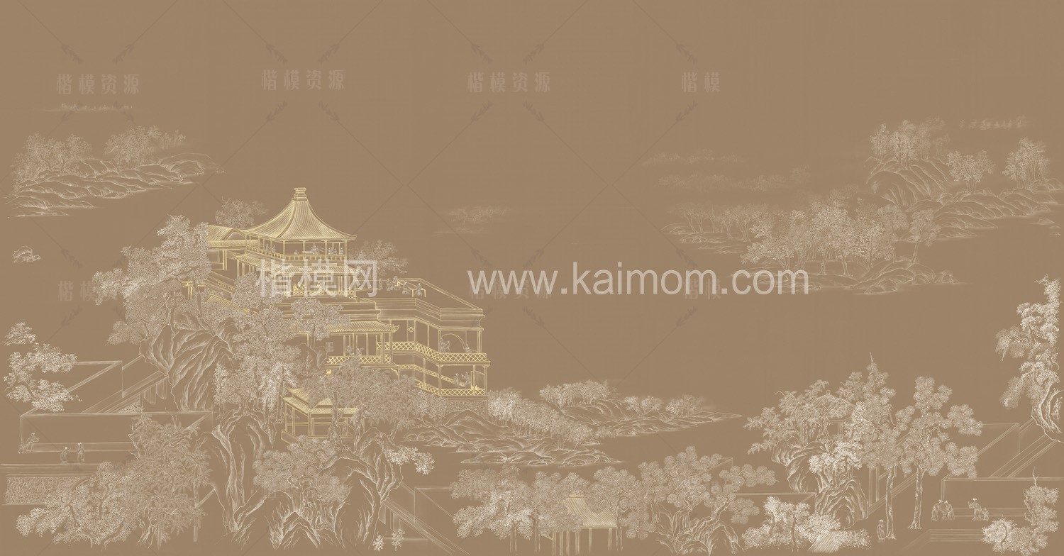 中式壁纸贴图下载-1