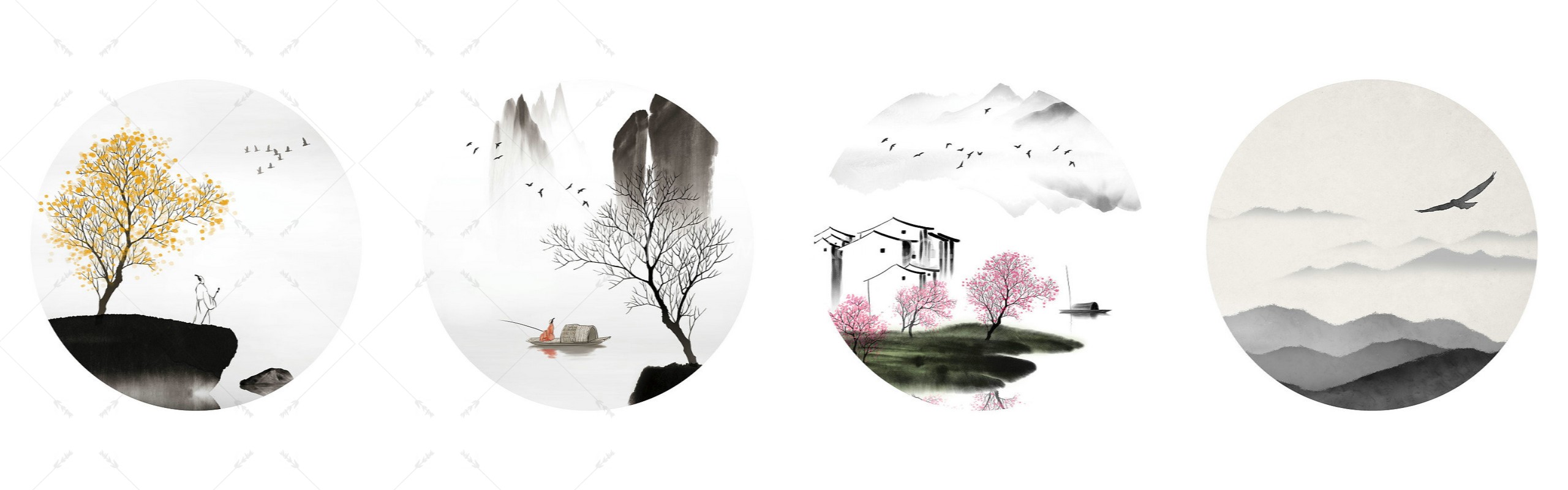 高清山水壁纸_壁画贴图下载-1