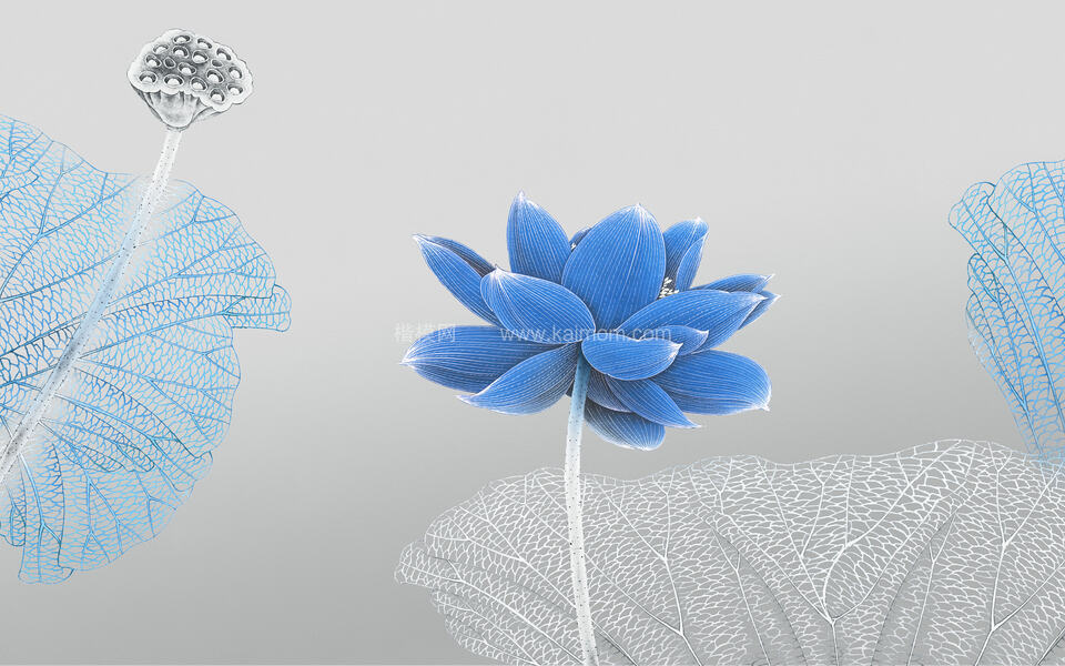 高清壁画_鹤_荷_花鸟贴图下载-1