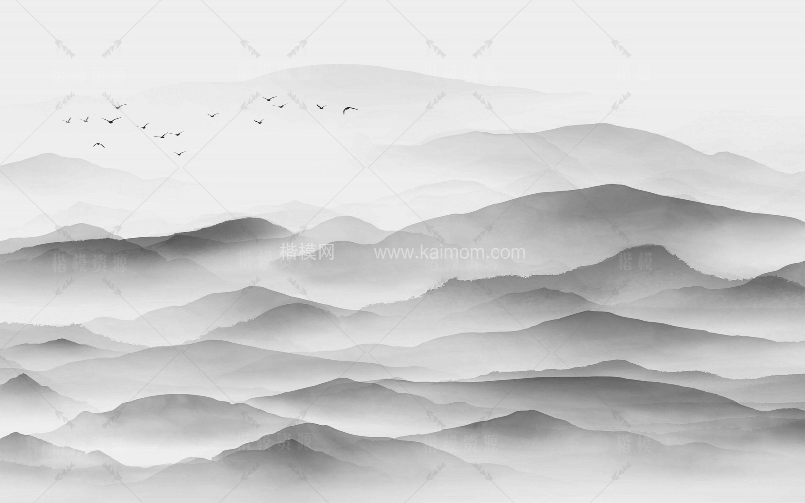 高清山水壁纸_壁画贴图下载-1