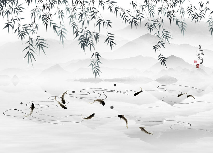 高清山水壁纸_壁画贴图下载-1